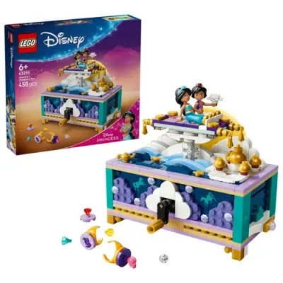 LEGO® Disney Princess Cutia cu bijuterii a lui Jasmine 43295, 458 de piese