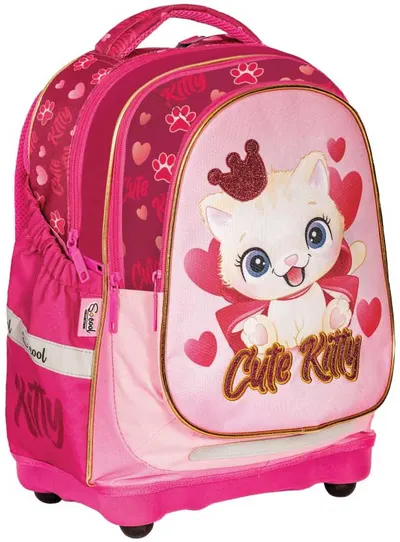 Rucsac anatomic S. Cool - Cute Kitty, cu 2 compartimente