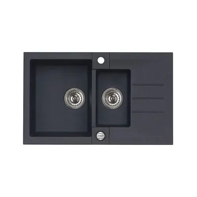 Chiuveta bucatarie compozit negru carbon Alveus rock 70