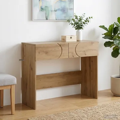 vidaXL Masă de consolă Stejar Artizanal 96,5 x 38 x 75 cm