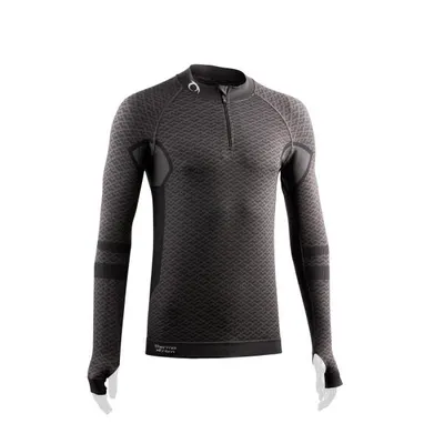 Tricou termic cu maneca lunga cu fermoar, Lurbel Volcano, gri inchis