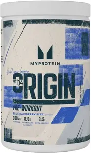 Origin Pre-Workout, zmeură albastră, 600 g, Myprotein
