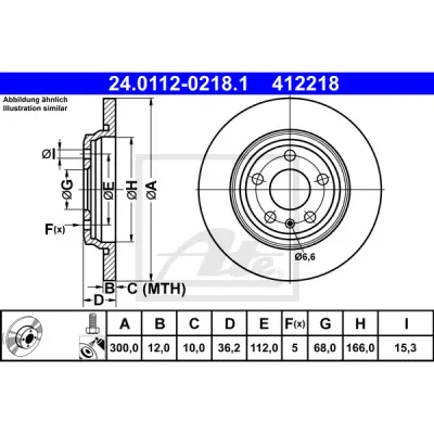 Disc frana ATE 24.0112-0218.1
