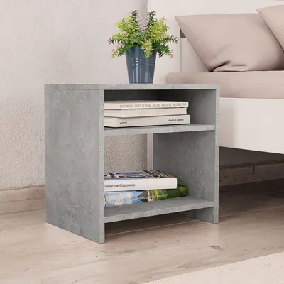 vidaXL Noptieră, gri beton, 40x30x40 cm, lemn prelucrat