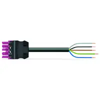 pre-assembled connecting cable; Eca; Socket/open-ended; 5-pole; Cod. B; H05VV-F 5G 1.5 mm²; 7 m; 1,50 mm²; blue