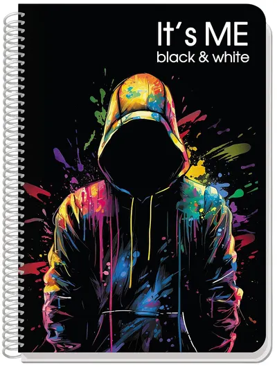 Caiet spiralat Black&White It's Me - B5, 105 coli , sortiment