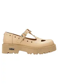 Pantofi Mary Jane Slash din piele - Bej