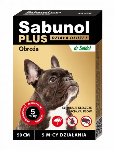 Zgarda antiparazitara pentru caini Sabunol Plus (10-25 kg), 50 cm