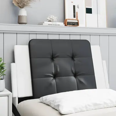 vidaXL Pernă pentru tăblie pat, Zadar, negru și alb, 90 cm, piele artificială