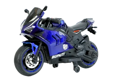 Motocicleta electrica copii, Kinderauto BDQ888 70W 12V cu roti moi, Bluetooth, albastra