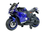 Motocicleta electrica copii, Kinderauto BDQ888 70W 12V cu roti moi, Bluetooth, albastra
