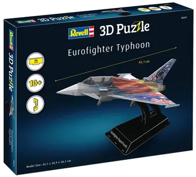 3D Puzzle Revell din 75 piese - Avion Eurofighter Typhoon