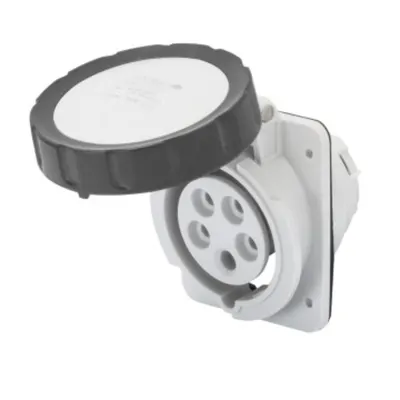 Priza industriala incastrata 10° HP - IP66/IP67 - 2P+E 32A 480-500V 50/60HZ - BLACK - 7H - Strangere cu surub