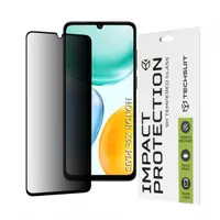 Folie de protectie Ecran Privacy Techsuit pentru Honor X5c Plus, Sticla Securizata, Full Glue, 111D