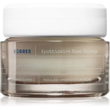 Korres Wild Rose crema de zi radianta pentru tenul uscat