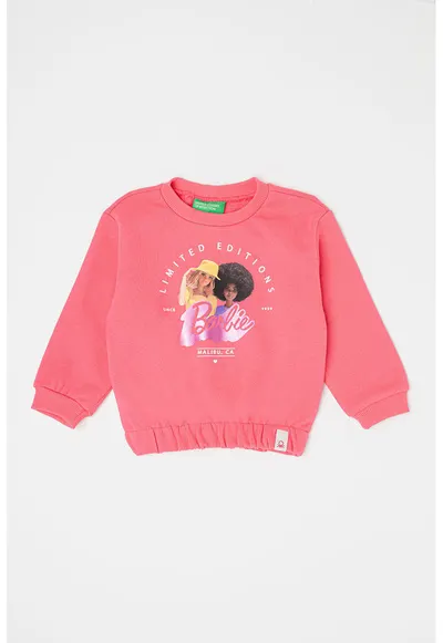 Bluza de trening cu imprimeu Barbie - Roz