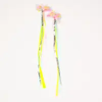 Set 2 clame de par cu suvite multicolore si fundita