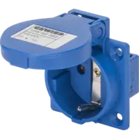 Priza industriala de tablou-incastrat-OUTLET SOCKET - STANDARD GERMAN - 2P + E 16A 230V 50 / 60Hz - 50x50 - BLUE - WIRING ȘURUB