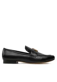 Mocasini dama negru/auriu - piele naturala - model Eleanor Loafer