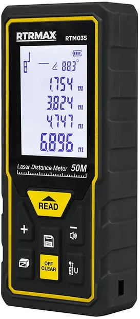 Flexometro cu laser RTRMAX - 45163, 50 m, 7 functii