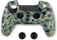 Husă din silicon pentru controler și protecție pentru butoane Spartan Gear - DualSense, camuflaj verde (PS5)