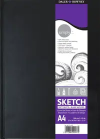 Caiet de schițe Daler-Rowney Simply - A4, 54 foi, copertă tare