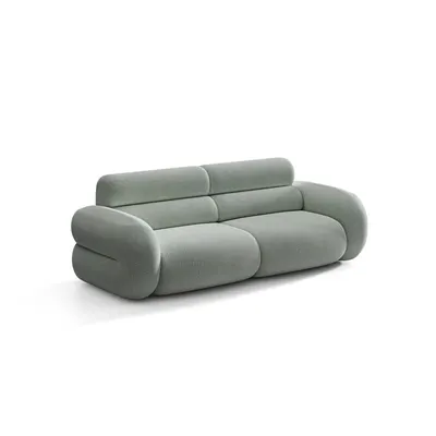 Canapea albastră cu tapițerie din chenille 220 cm Neo – Micadoni