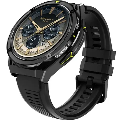 Ceas smart HiFuture - Active, 1.43'', negru/galben