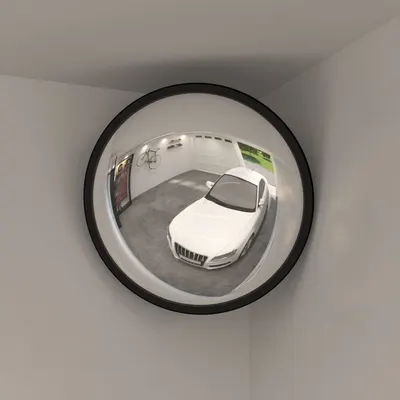 vidaXL Oglindă convexă de interior, neagră, Ø40 cm, acrilică