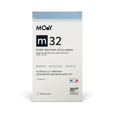 m32 Colagen hidrolizat bovin premium, dovedit clinic, articulatii, 10.000mg tip I si III, fara aroma, 30 portii, 303 g, natural, Molecules of Youth