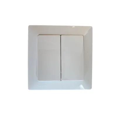 Comutator simplu + clapeta dubla alba + ornament 1 modul — solutie moderna si functionala