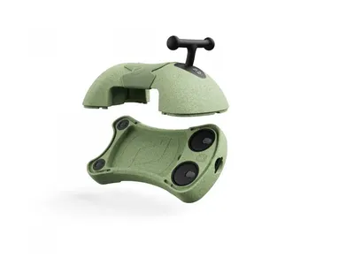 Ride-On multifunctional Scoot and Ride My First Olive Scoot Ride 3 in 1, cu functie de antemergator de la 6 luni, realizat din Material EPP moale, greutate maxima admisa 20 kg