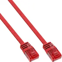 Cablu de retea RJ45 flat Cat.6 UTP 10m Rosu, InLine IL71600R