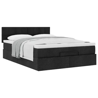 Gossi cadru de pat otoman cu saltea tesatura neagra 140x190cm
