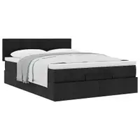 Gossi cadru de pat otoman cu saltea tesatura neagra 140x190cm