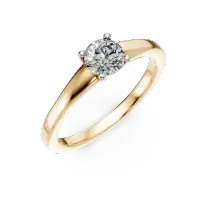 Inel de logodna din aur galben cu un diamant solitaire de 0.5ct