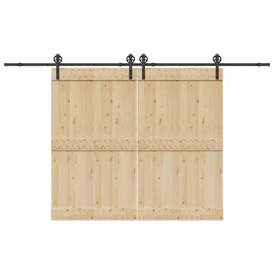 Gossi set feronerie pentru usi glisante, negru, 366 cm, otel