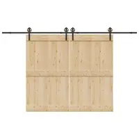 Gossi set feronerie pentru usi glisante, negru, 366 cm, otel