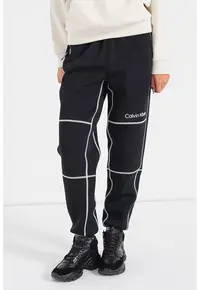 Pantaloni cu croiala conica pentru fitness1234 - Negru