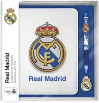 Set CYP Brands - Real Madrid, agendă antistres și pix multicolor