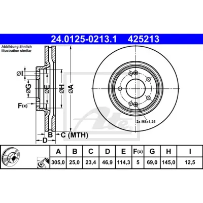 Disc frana ATE 24.0125-0213.1