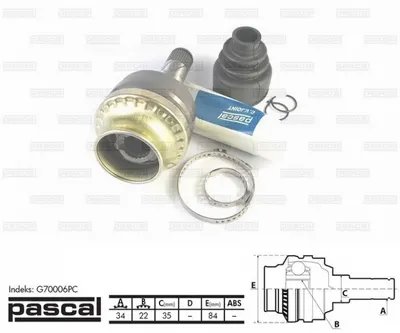 Cap planetara spre cutia de viteze (34z 22z 35mm) DAEWOO LANOS, NEXIA 1.5 1.6 dupa 1995