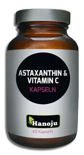 Astaxanthin + Vitamina C, 60 capsule, Hanoju