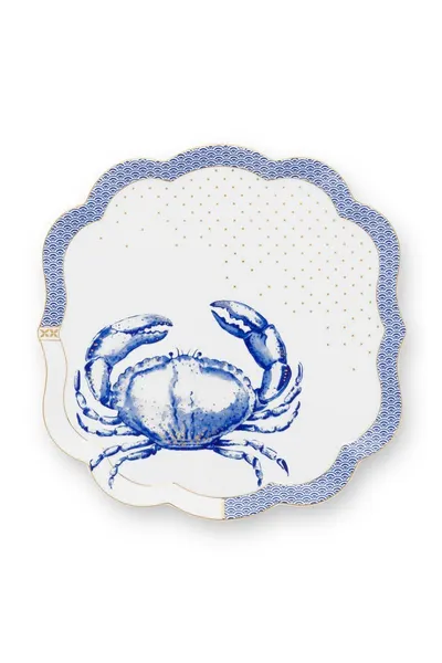 Tavă din porțelan, 24x24cm, Pip Studio, 24x24cm, colecția Royal White