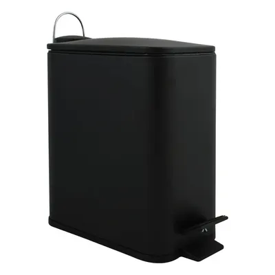 Coș de gunoi negru mat cu pedală din oțel 5 l Erik – Spirella
