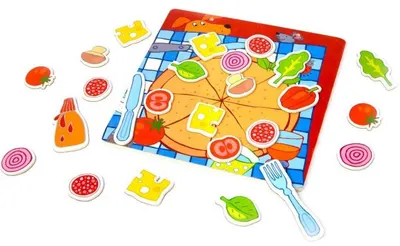 Jucarie din lemn Classic World - Pita cu piese magnetice