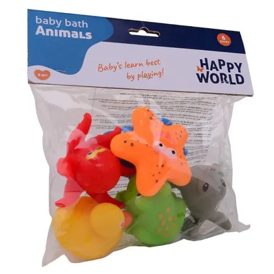 Set 6 jucarii animale pentru baie