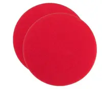 Burete abraziv lustruire SPONGE RED COARSE 140 25 MM - 2 PC, tip: tare, diametru: 125 140 mm, grosime: 25 mm, culoare: rosu, suporturi de montare: carlig si bucla, 2 buc