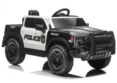 Masinuta electrica pentru copii Police P5, 4 motoare de 45W, acumulator 12V7Ah, telecomanda 2.4G, scaun din piele, roti EVA, lumini LED frontale, bluetooth, USB, card micro SD, intrare MP3