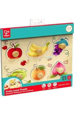 Puzzle din lemn in straturi: Fructe